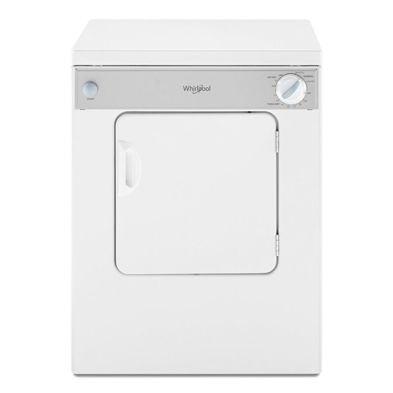 Whirlpool 3.4 cu. ft. Compact Front Load Dryer with Flexible Installation White-on-White LDR3822PQ Picture 1