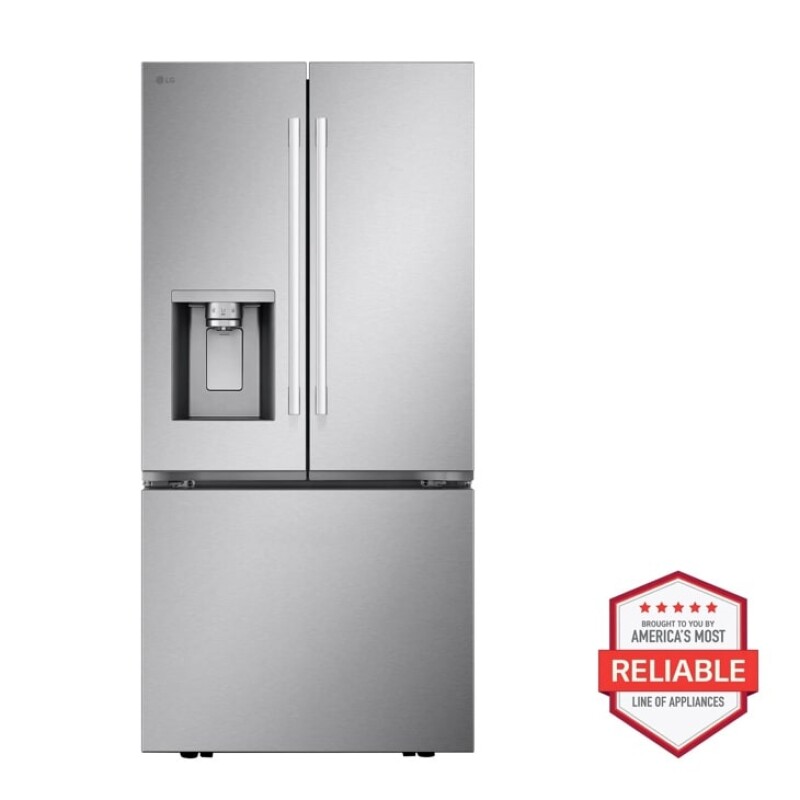 20 cu.ft. 3 Door French Door, 33 Wide Counter Depth MAX, Slim In Door Ice and Water dispenser, Dual Ice, New Hybrid Handle LF20G6331S