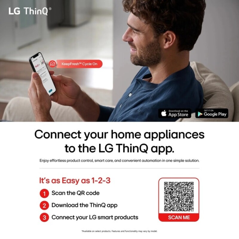 33 Inch Smart French Door Refrigerator with 24.5 cu. ft. Total Capacity LF25H6330D