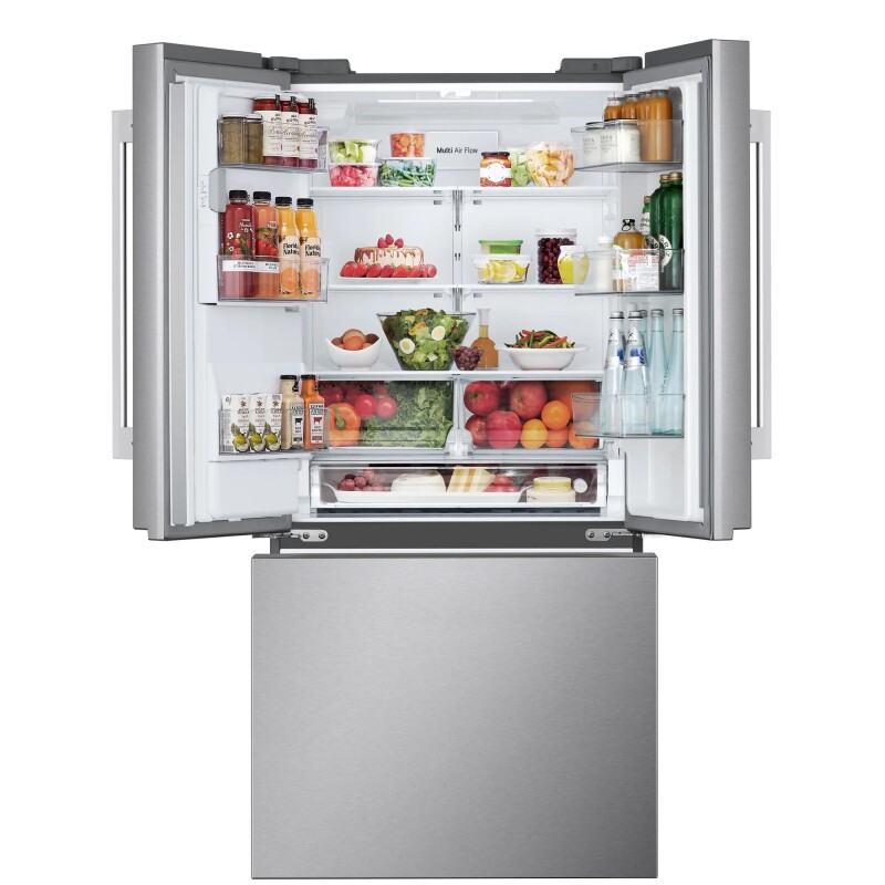 25 cu.ft. 3-Door French Door Refrigerator with Hybrid Handle Design and External Ice and Water Dispenser LF25H6330S