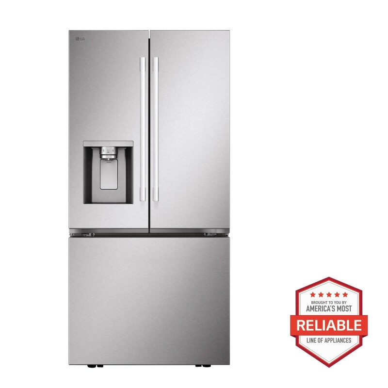 25 cu.ft. 3-Door French Door Refrigerator with Hybrid Handle Design and External Ice and Water Dispenser LF25H6330S