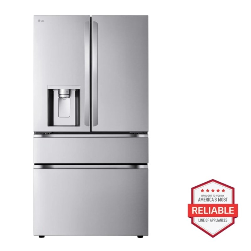 LG 29 cu. ft. Smart Standard-Depth MAX™ 4-Door French Door Refrigerator with Full-Convert Drawer™ Stainless LF29H8330S Picture 1