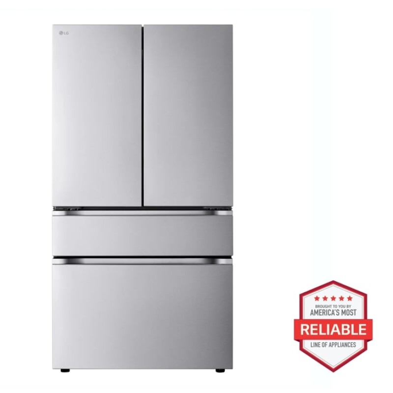 LG 30 cu. ft. Smart Standard-Depth MAX™ 4-Door French Door Refrigerator with Full-Convert Drawer™ Print Proof Stainless Steel LF30S8210S Picture 1