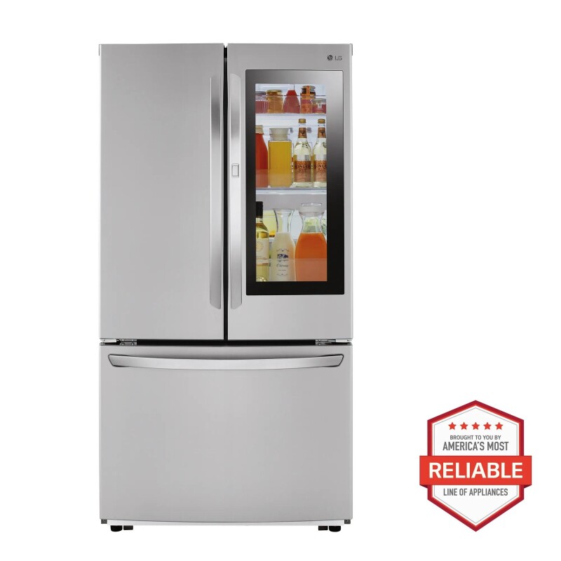 LG 23 cu. ft. InstaView™ Door-in-Door® Counter-Depth Refrigerator Stainless Steel LFCC23596S Picture 1