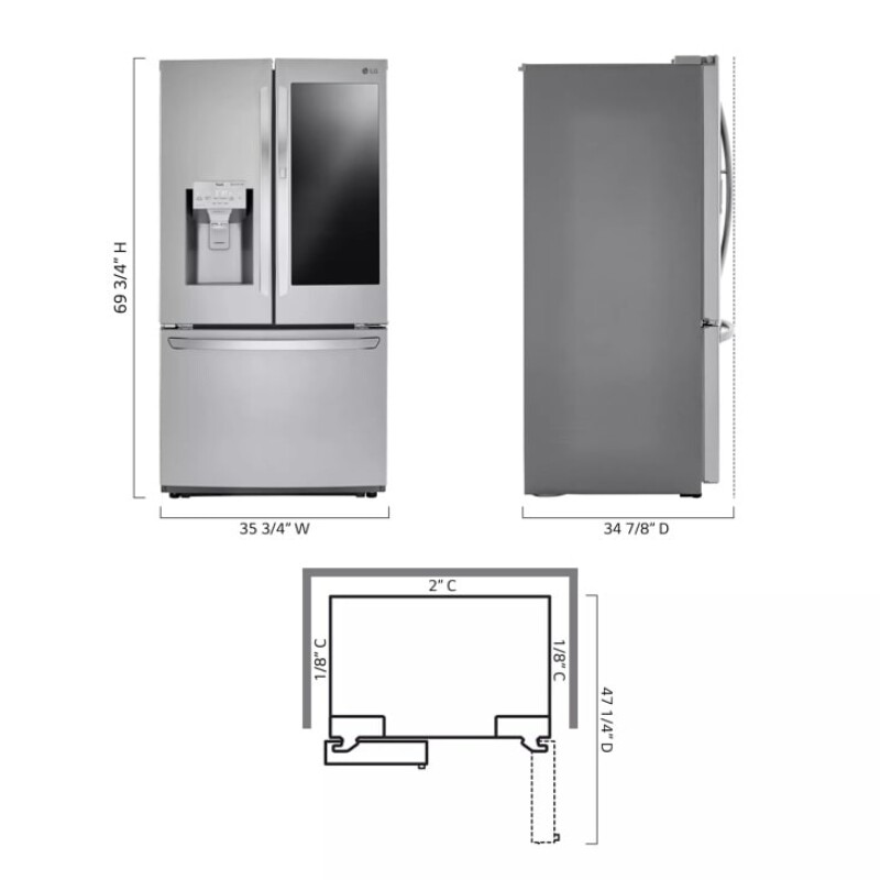 26 cu. ft. Smart wi-fi Enabled InstaView® Door-in-Door® Refrigerator LFXS26596S