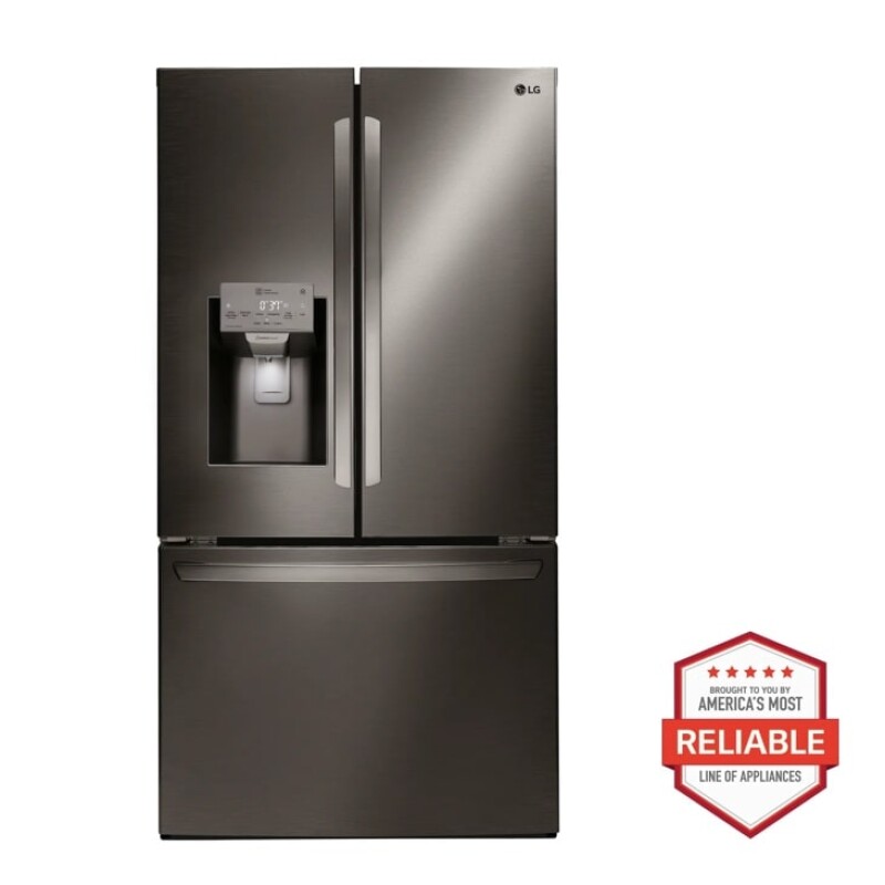 LG 26 cu. ft. Smart wi-fi Enabled French Door Refrigerator Black Stainless Steel LFXS26973D Picture 1
