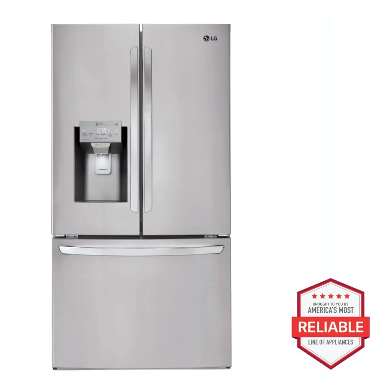 LG 26 cu. ft. Smart wi-fi Enabled French Door Refrigerator Stainless Steel LFXS26973S Picture 1