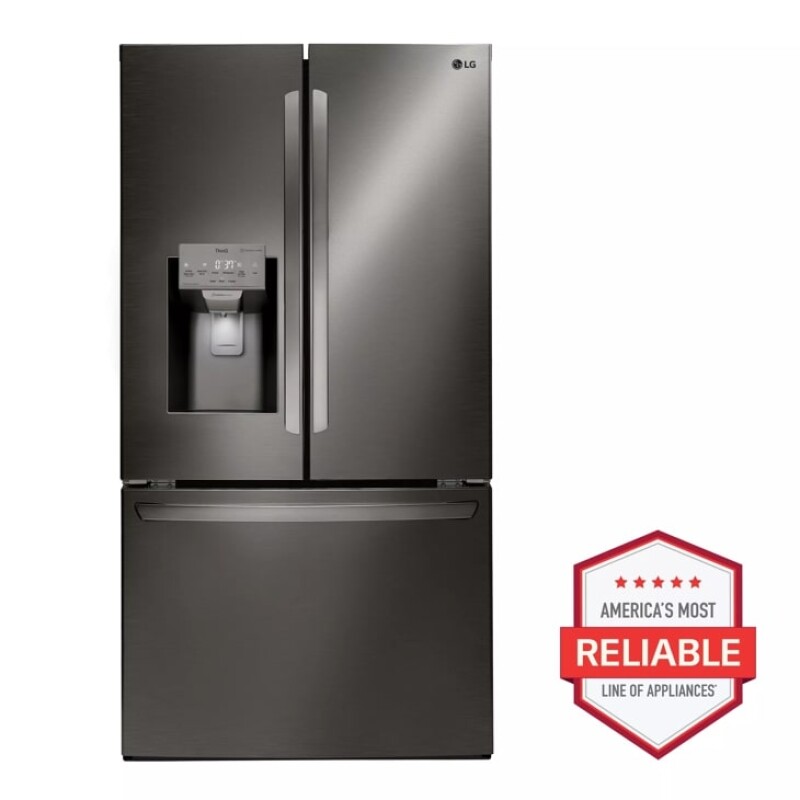 LG 28 cu.ft. Smart wi-fi Enabled French Door Refrigerator Black Stainless Steel LFXS28968D Picture 1