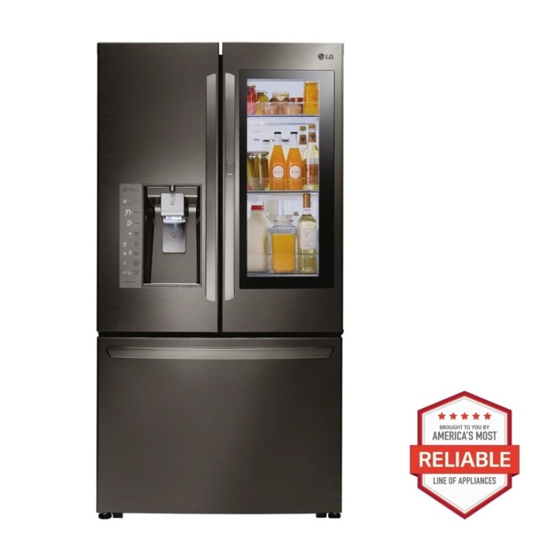 LG 30 cu. ft. Smart wi-fi Enabled InstaView® Door-in-Door® Refrigerator Black Stainless Steel LFXS30796D Picture 1