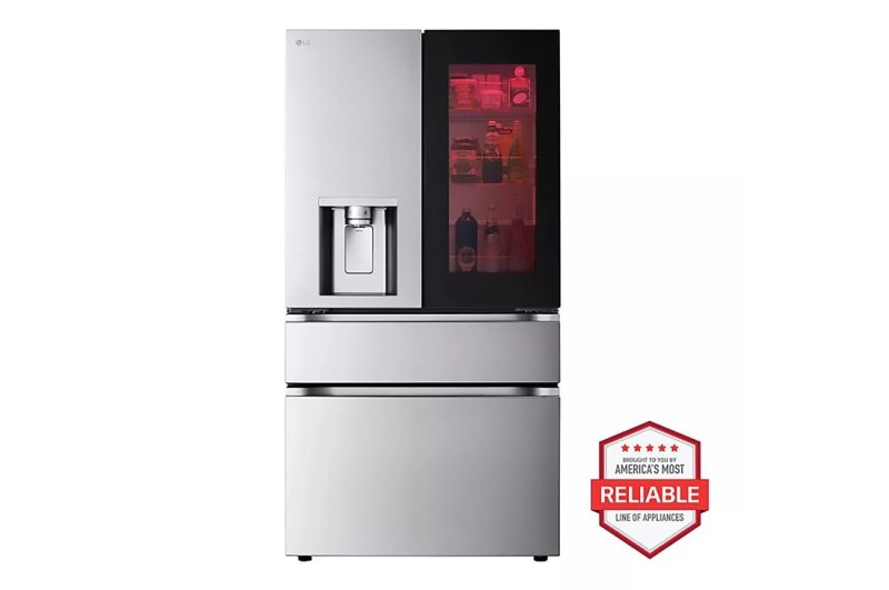 LG 29 cu. ft. Smart InstaView® Door-in-Door® Standard-Depth MAX™ 4-Door French Door Refrigerator with MyColor™ and Craft Ice™ Print Proof Stainless Steel LH29S8565S Picture 1
