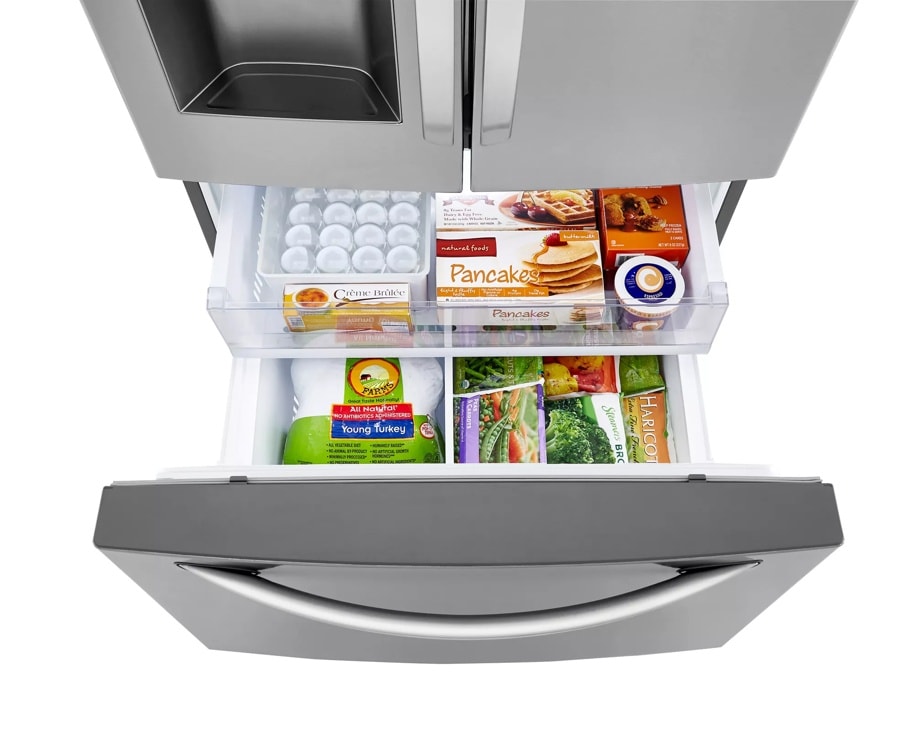 28 cu.ft 3 Door French Door, Standard Depth Refrigerator with Dual Ice Makers LHFS28XBS
