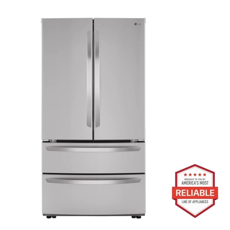 LG 23 cu. ft. French Door Counter-Depth Refrigerator Stainless Steel LMWC23626S Picture 1