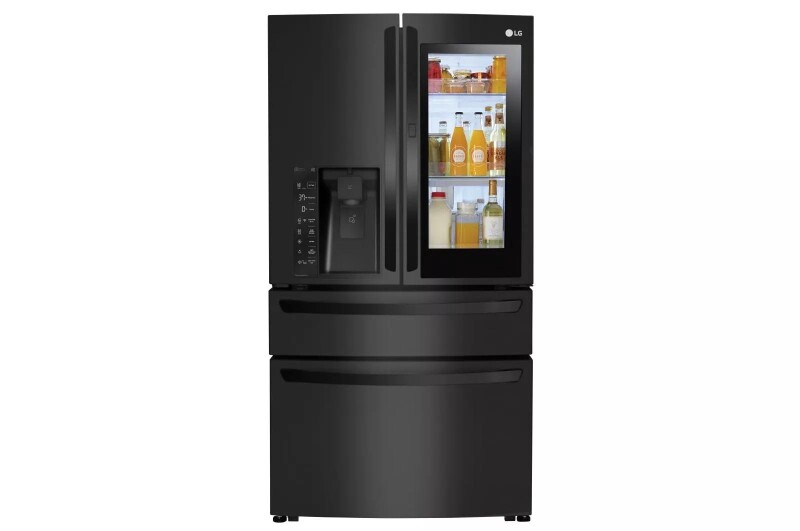 LG 23 cu. ft. Smart wi-fi Enabled InstaView™ Door-in-Door® Counter-Depth Refrigerator Ref Matte Black Stainless Steel LMXC23796M Picture 1