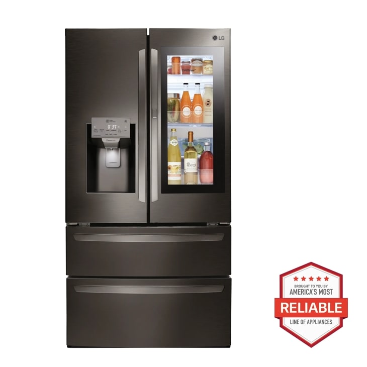 LG 28 cu. ft. Smart wi-fi Enabled InstaView™ Door-in-Door® Refrigerator Black Stainless Steel LMXS28596D Picture 1
