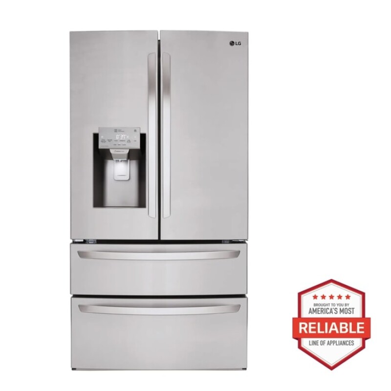 LG 28 cu.ft. Smart wi-fi Enabled French Door Refrigerator Stainless Steel LMXS28626S Picture 1