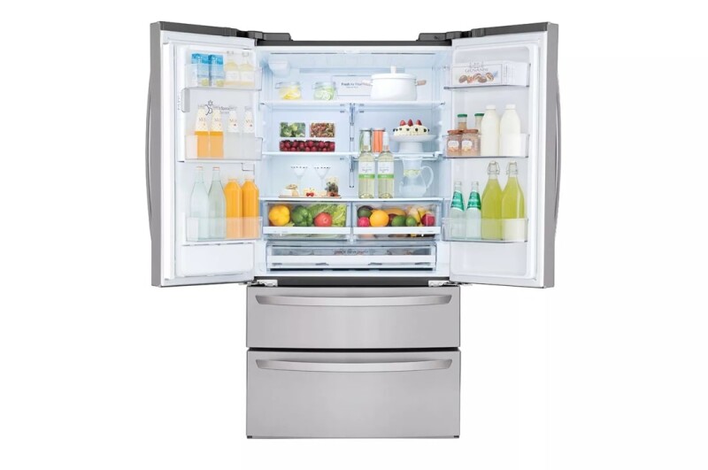 28 Cu. Ft. 4-door French Door, Standard Depth, Ice & Water, Double Freezer, Stainless Steel LMXS28626S