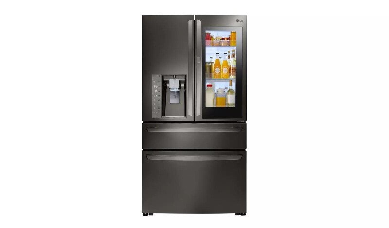 LG 30 cu. ft. Smart wi-fi Enabled InstaView™ Door-in-Door® Refrigerator Black Stainless Steel LMXS30796D Picture 1
