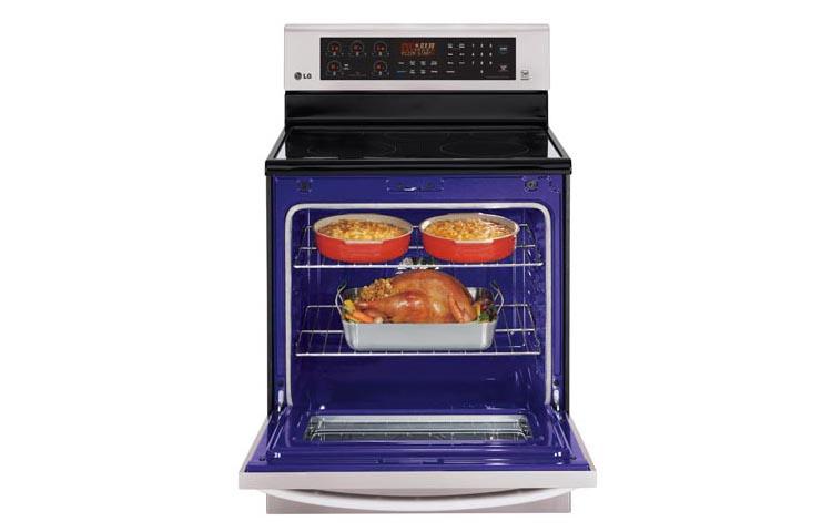 LG 6.3 cu. ft. Electric Single Oven Range with True Convection and EasyClean® Stainless Steel LRE3083ST Picture 1