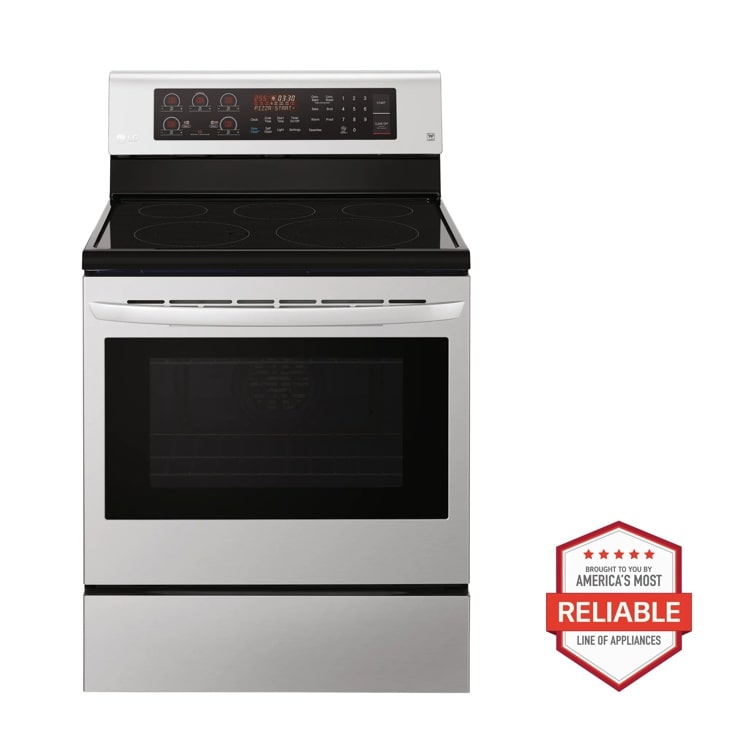 LG 6.3 cu. ft. Electric Single Oven Range with True Convection and EasyClean® Stainless Steel LRE3194ST Picture 1