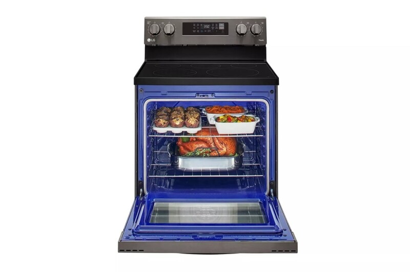 6.3 cu ft. Electric Range with Air Fry & EasyClean® in Black Stainless Steel LREL6323D