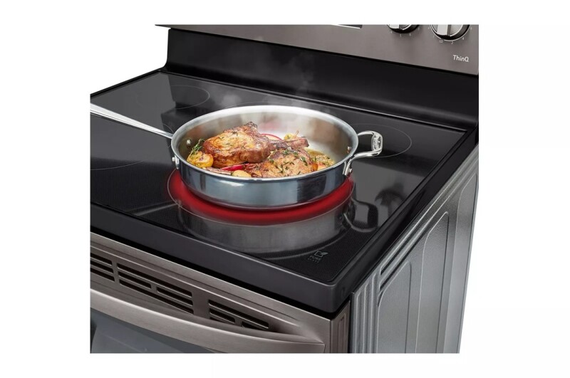 6.3 cu ft. Electric Range with Air Fry & EasyClean® in Black Stainless Steel LREL6323D