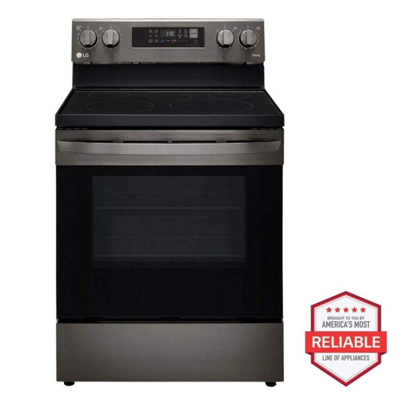 6.3 cu ft. Electric Range with Air Fry & EasyClean® in Black Stainless Steel LREL6323D