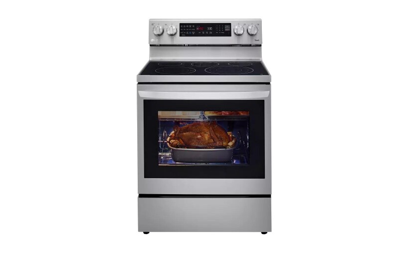 6.3 cu ft. Smart Wi-Fi Enabled True Convection InstaView® Electric Range with Air Fry LREL6325F