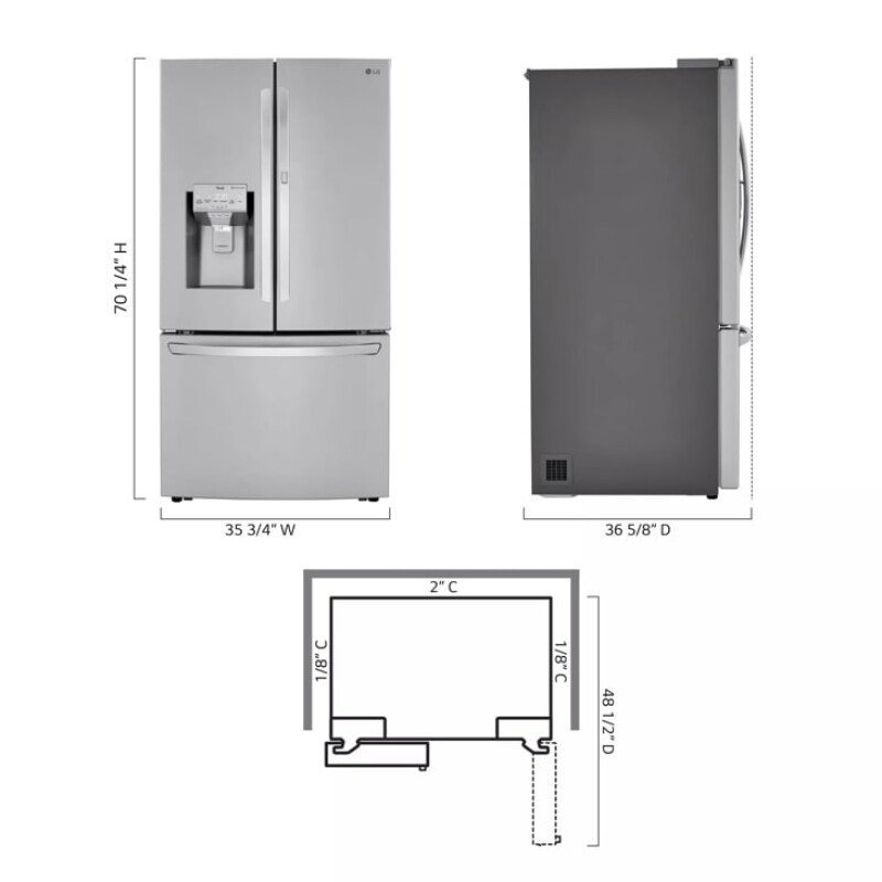 30 Cu. Ft. Smart Wi-fi Enabled Door-in-door® Refrigerator With Craft Ice™ Maker LRFDS3016S