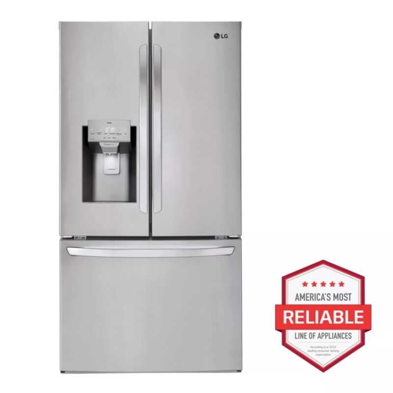 28 cu.ft 3 Door French Door, Standard Depth, Ice and Water with Single Ice LRFS28XBS