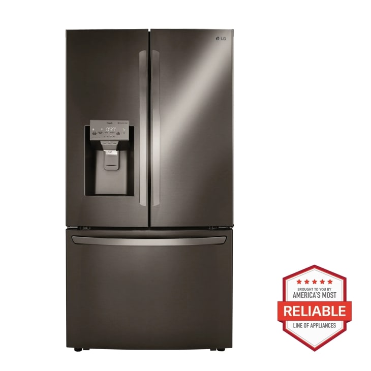 LG 24 cu. ft. Smart Counter-Depth Refrigerator with Craft Ice™ Black Stainless Steel LRFXC2416D Picture 1
