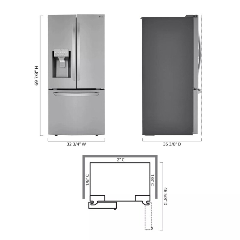 25 cu. ft. Smart French Door Refrigerator with Craft Ice™ LRFXS2513S