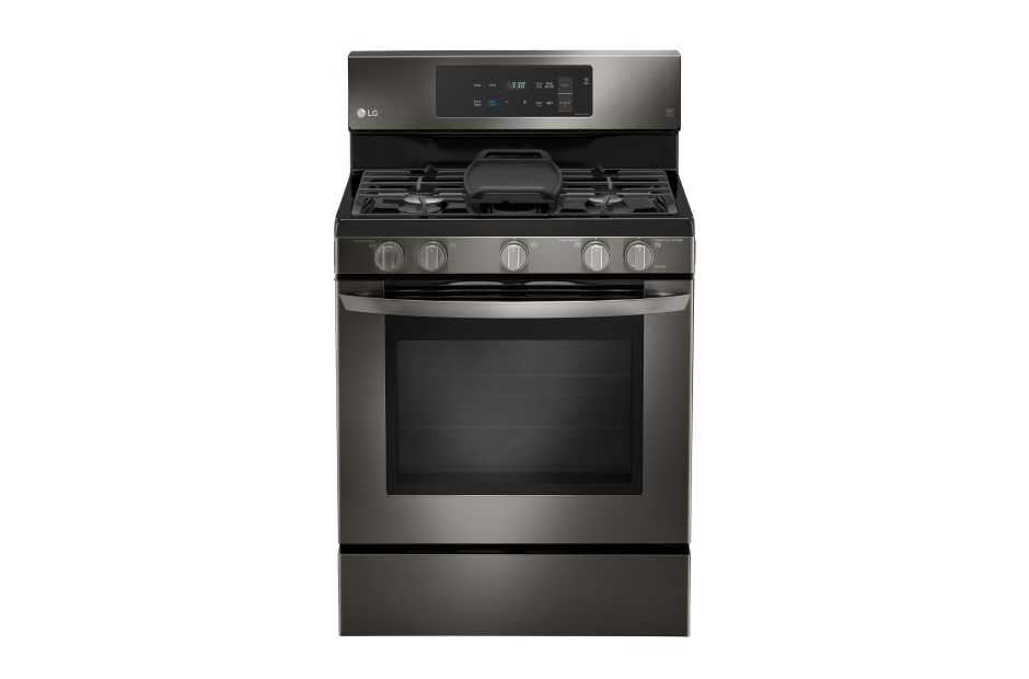 LG 5.4 cu. ft. Gas Single Oven Range with Fan Convection and EasyClean® Black Stainless Steel LRG3193BD Picture 1