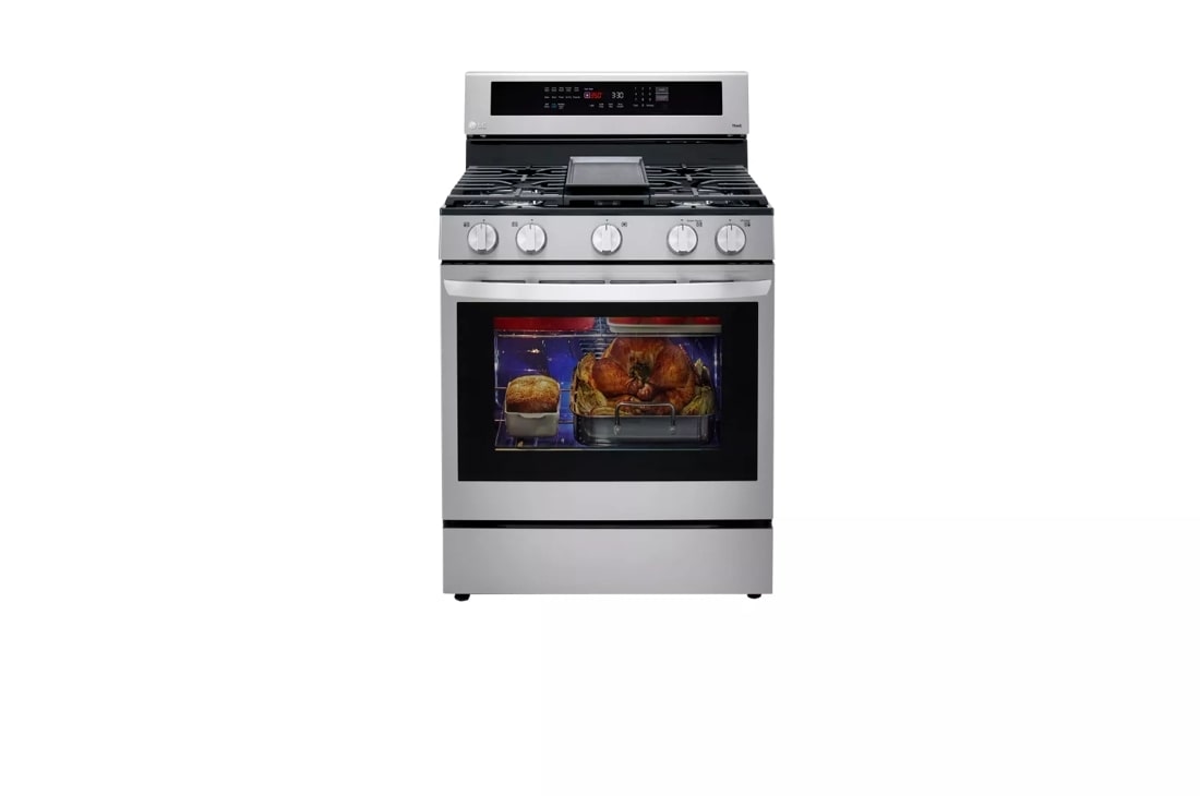 5.8 cu ft. Smart Wi-Fi Enabled True Convection InstaView® Gas Range with Air Fry LRGL5825F