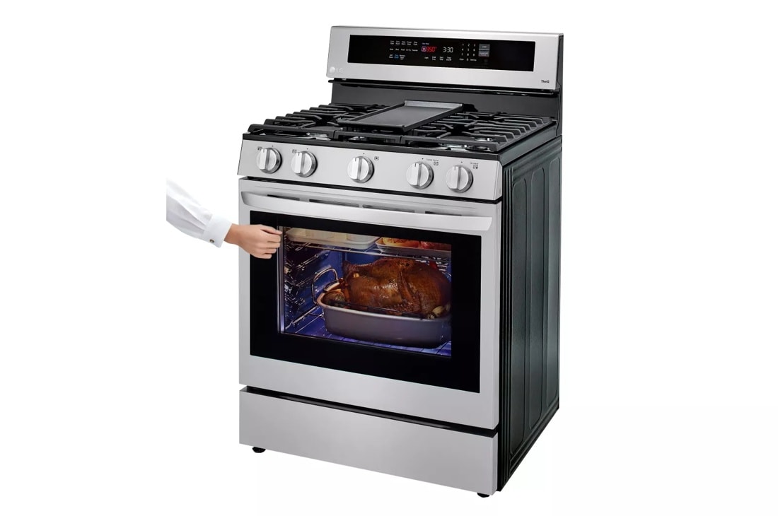 5.8 cu ft. Smart Wi-Fi Enabled True Convection InstaView® Gas Range with Air Fry LRGL5825F