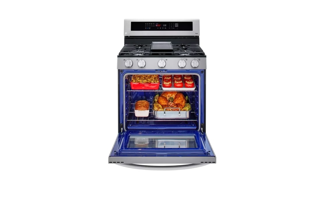 5.8 cu ft. Smart Wi-Fi Enabled True Convection InstaView® Gas Range with Air Fry LRGL5825F