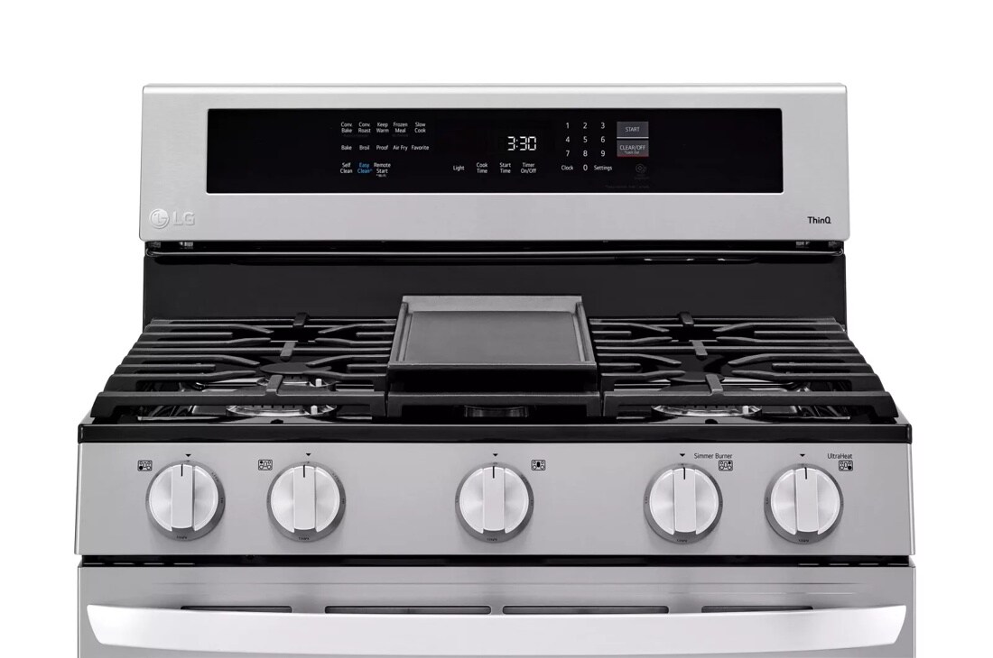 5.8 cu ft. Smart Wi-Fi Enabled True Convection InstaView® Gas Range with Air Fry LRGL5825F