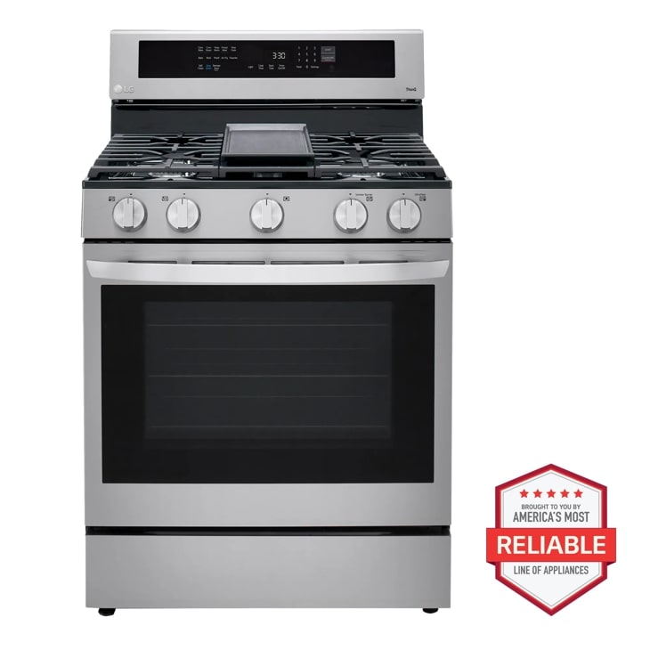 5.8 cu ft. Smart Wi-Fi Enabled True Convection InstaView® Gas Range with Air Fry LRGL5825F