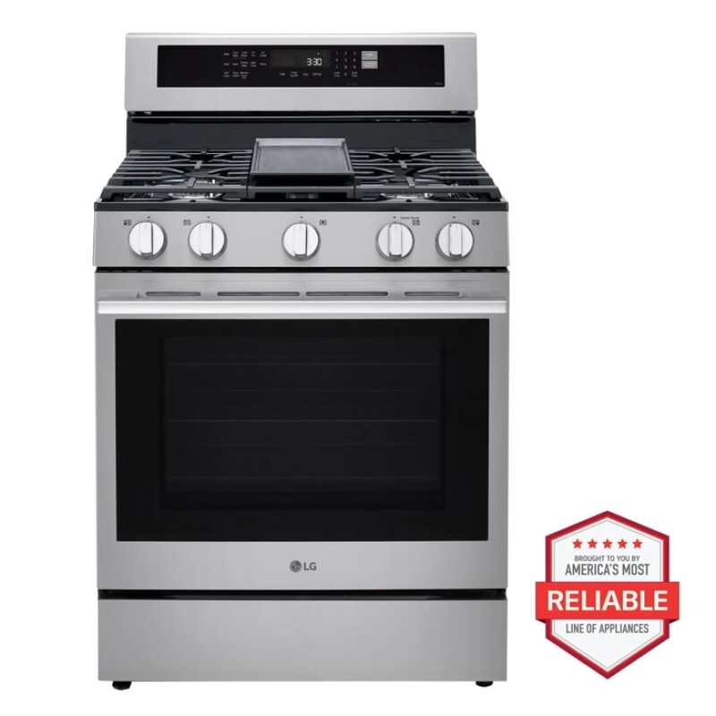 6.3 cu. ft. Smart Wi-Fi Enabled Probake Convection® Gas Range with Air Fry & EasyClean® LRGN6325X