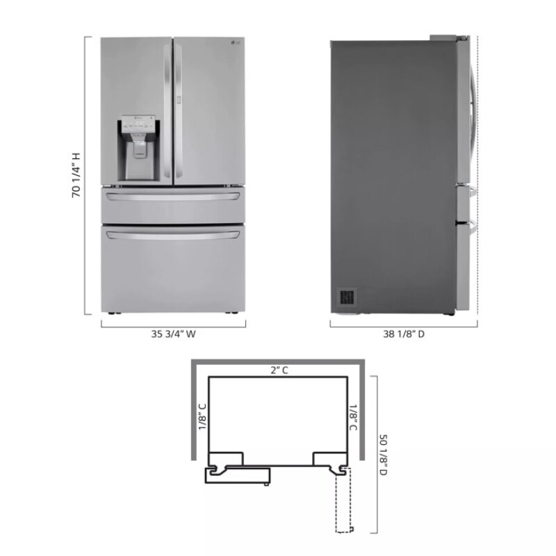30 cu. ft. Smart Refrigerator with Craft Ice™ LRMDS3006S