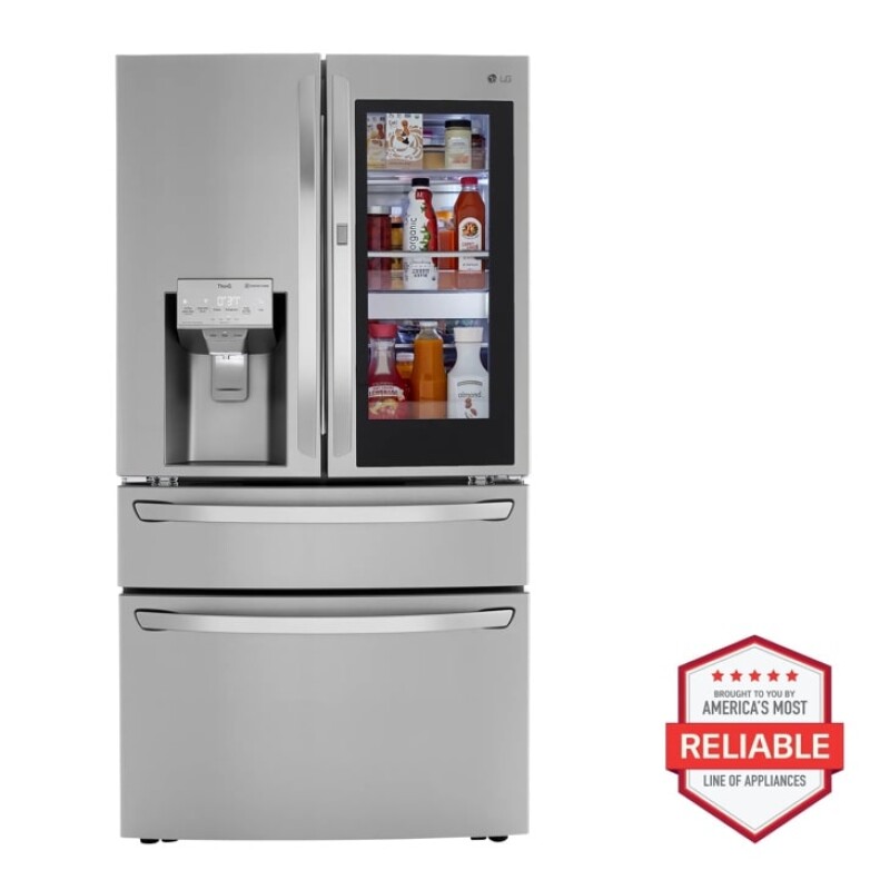 LG 23 cu. ft. Smart wi-fi Enabled InstaView® Door-in-Door® Counter-Depth Refrigerator with Craft Ice™ Maker Stainless LRMVC2306S Picture 1