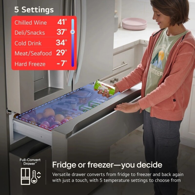 23 Cu. Ft. Smart Wi-fi Enabled Instaview® Door-in-door® Counter-depth Refrigerator With Craft Ice™ Maker LRMVC2306S