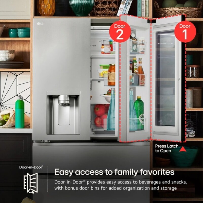 23 Cu. Ft. Smart Wi-fi Enabled Instaview® Door-in-door® Counter-depth Refrigerator With Craft Ice™ Maker LRMVC2306S
