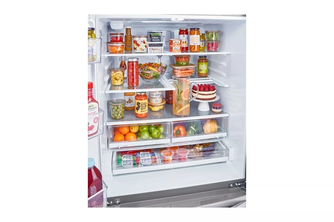 22 Cu Ft. Smart Counter Depth Double Freezer Refrigerator With Craft Ice™ LRMXC2206S