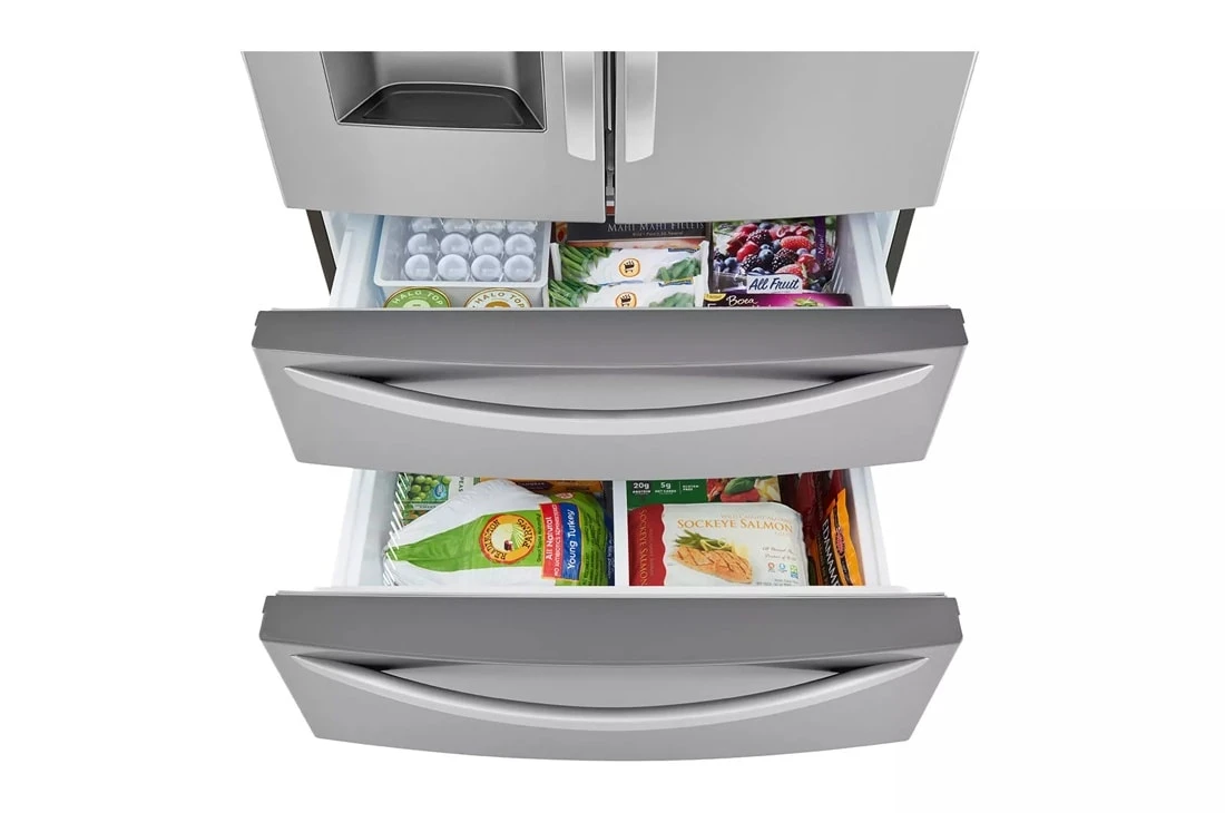 22 Cu Ft. Smart Counter Depth Double Freezer Refrigerator With Craft Ice™ LRMXC2206S