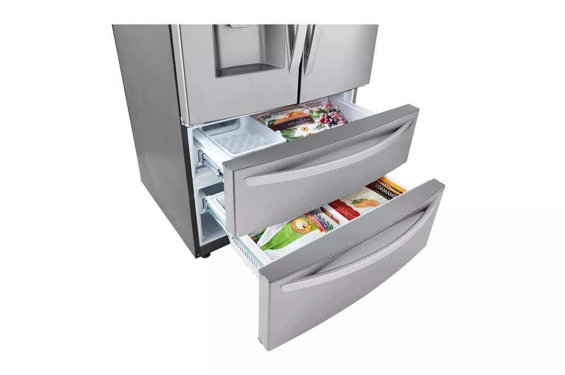 22 Cu Ft. Smart Counter Depth Double Freezer Refrigerator With Craft Ice™ LRMXC2206S