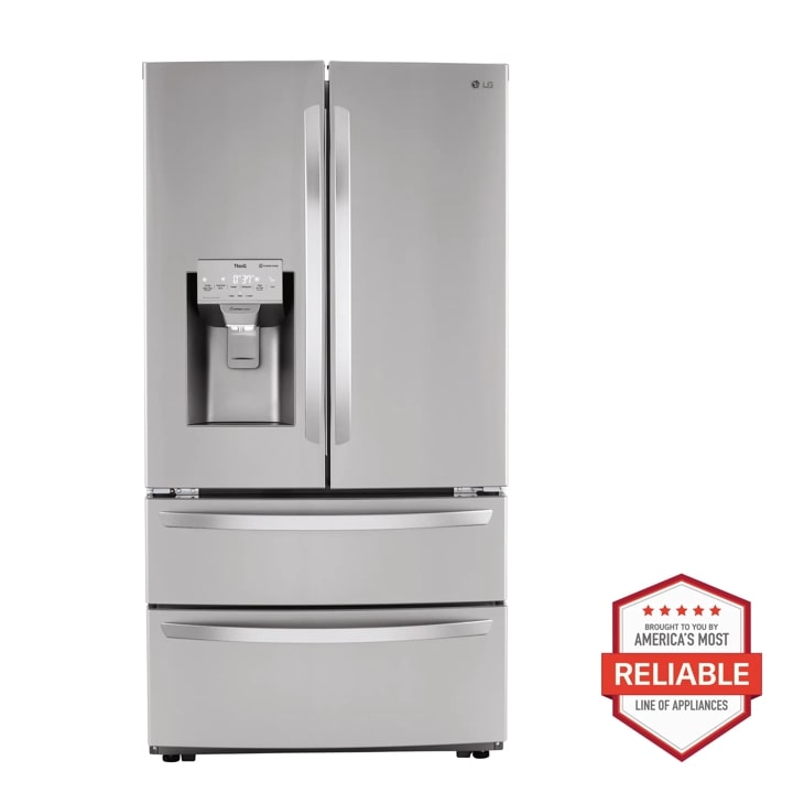 LG 28 cu ft. Smart Double Freezer Refrigerator with Craft Ice™ Stainless Steel LRMXS2806S Picture 1