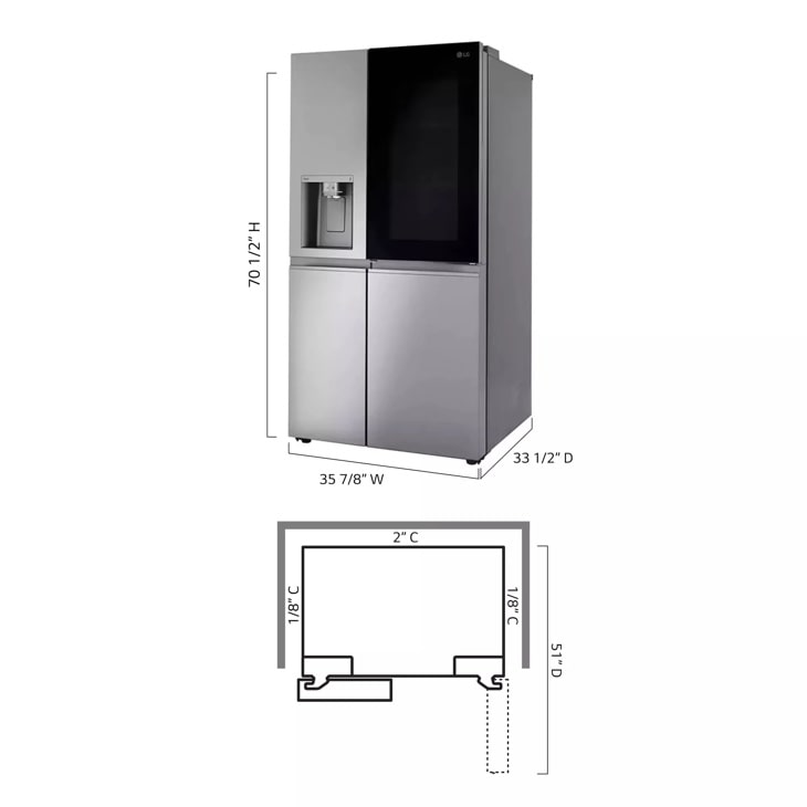 27 cu.ft. Smart Side-By-Side InstaView® Door-in-Door® Refrigerator with Craft Ice™ LRSVS2706S