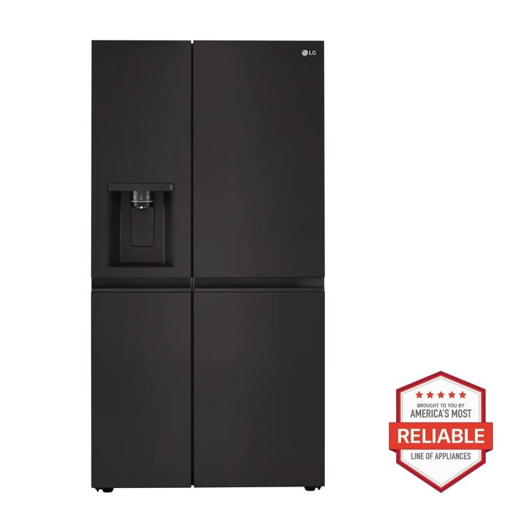 LG 27 cu. ft. Side-by-Side Refrigerator with Smooth Touch Ice Dispenser Black LRSXS2706B Picture 1
