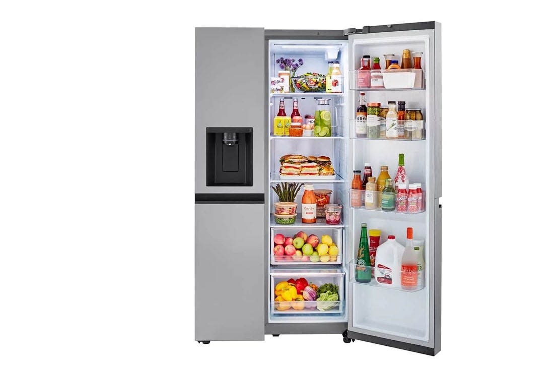 LG 27 cu. ft. Side-by-Side Refrigerator with Smooth Touch Ice Dispenser Print Proof Stainless Steel LRSXS2706S Picture 1