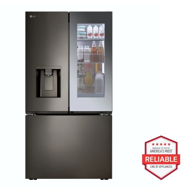 31 cu. ft. Smart Standard-Depth MAX™ French Door Refrigerator with Four Types of Ice and Mirror InstaView® LRYKS3106D